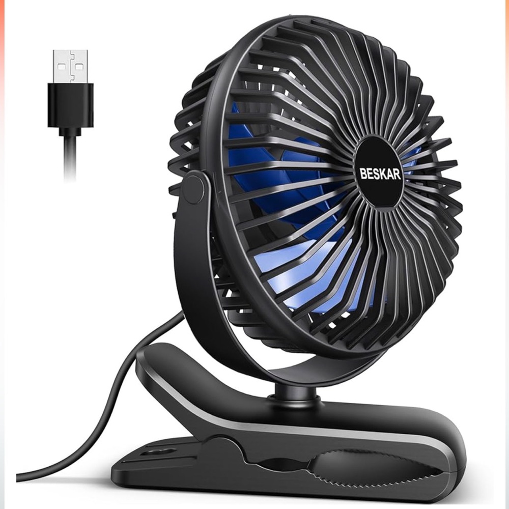Black USB Desk Fan